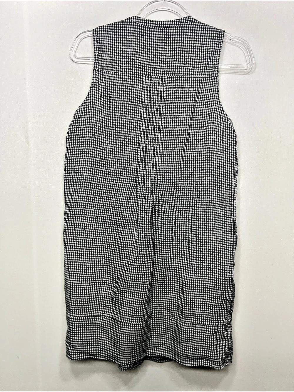 Quince 100% European Linen Sleeveless Swing Dress Navy & White Size Small - Picture 6 of 10